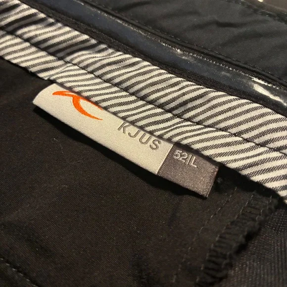 KJUS Mens Black Ivere Pants Technical Stretch Golf Trousers 52L / 36x34 - Picture 4 of 5